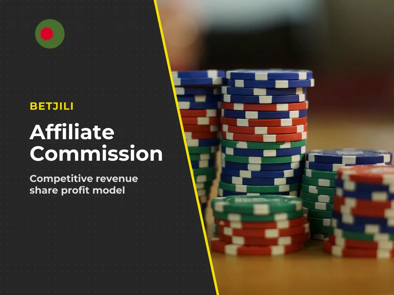 How Betjili Affiliate Commission Is Structured and What Makes the Offer Competitive. Betjili affiliate commission is formed on a multi-tiered Revenue Share (profit share) scheme that can reach up to 5
